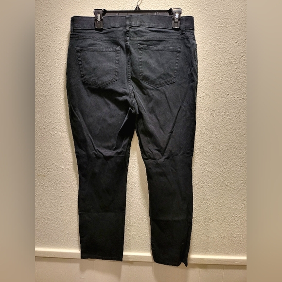 Chaps Women's black faded straight line pants - Picture 3 of 7